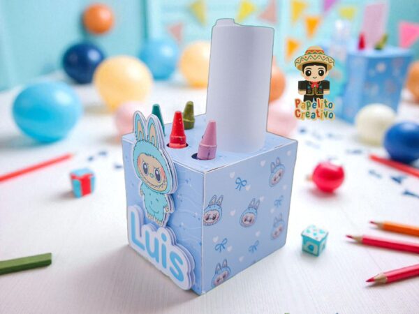 caja cubo para colorear personalizada con crayolas y dibujos | entrega en 5 días - imagen 2