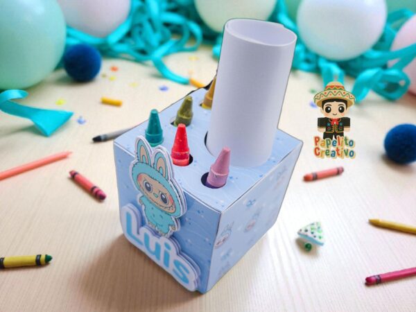 caja cubo para colorear personalizada con crayolas y dibujos | entrega en 5 días - imagen 3