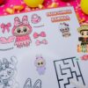 Mantelitos de actividades personalizados para fiestas infantiles + 12 plumones | Entrega en 1 semana - Imagen 4