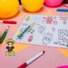 Mantelitos de actividades personalizados para fiestas infantiles + 12 plumones | Entrega en 1 semana - Imagen 5